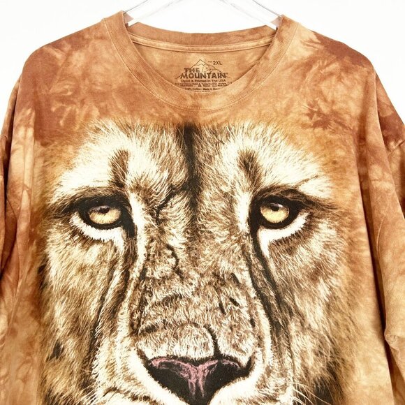 The Mountain Tee Adult 2XL Big Face Lion Warrior Classic T-Shirt Tie-Dye Unisex - Picture 2 of 11